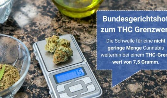 BGH bestätigt strikten THC-Grenzwert von 7,5 Gramm