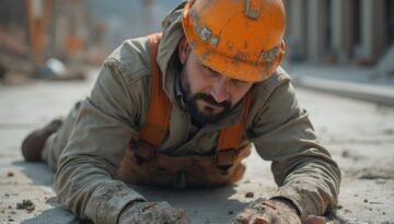 arbeitgeberpflichten-haftung Bauarbeiter von Bewehrungsstäben durchbohrt auf Baustelle