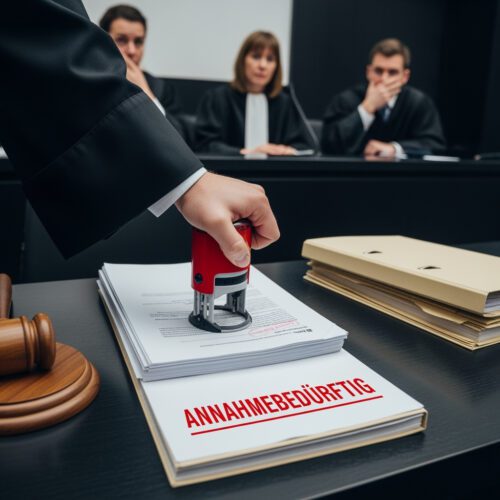 Der Richter besiegelt den Verwerfungsbeschluss zur Berufung und stellt die Rechtsmittelklarheit infrage.