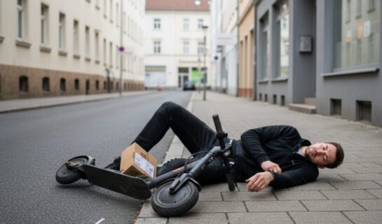 fahrerlaubnisentzug-e-scooter-sturz Fahrerlaubnisentzug bei E-Scooter-Trunkenheit: Führerschein weg bei 1,47 Promille