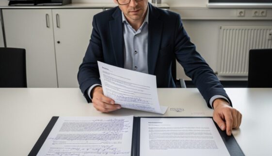 Ein Angeklagter gleicht akribisch sein schriftliches Urteil mit dem Hauptverhandlungsprotokoll ab, auf der Suche nach vermeintlichen Abweichungen für seine Rekonstruktion der mündlichen Verhandlung in der Revision.